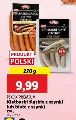 Lidl PIKOK PREMIUM Kiełbaski śląskie z szynki lub białe z szynki oferta