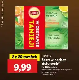 Lidl LIPTON Zestaw herbat zielonych oferta