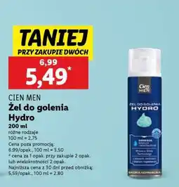 Lidl CIEN MEN Żel do golenia Hydro oferta