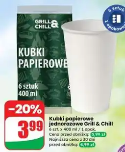 Dino Kubki papierowe jednorazowe Grill & Chill oferta