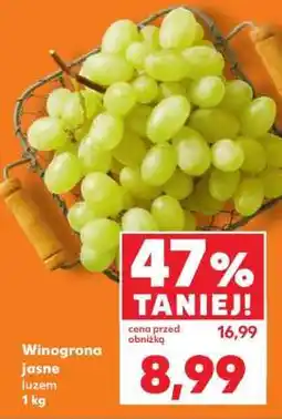 Kaufland Winogrona jasne luzem 1 kg oferta