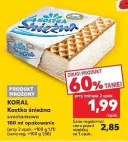 Kaufland KORAL Kostka śnieżna śmietankowa oferta