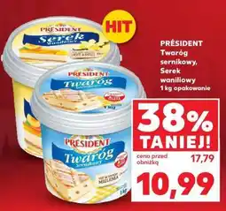 Kaufland PRÉSIDENT Twaróg sernikowy, Serek waniliowy 1 kg opakowanie oferta