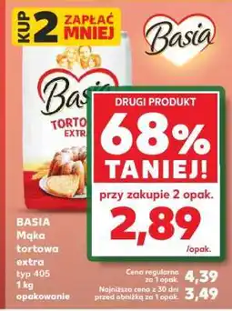 Kaufland BASIA Mąka tortowa extra typ 405 1 kg opakowanie oferta