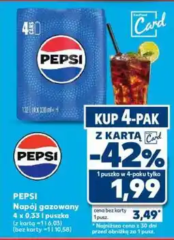Kaufland PEPSI Napój gazowany 4 x 0,33 l puszka oferta