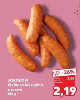 Kaufland SOKOŁÓW Kiełbasa biesiadna z serem 100 g oferta