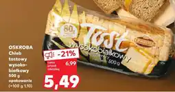 Kaufland OSKROBA Chleb tostowy wysokobiałkowy 500 g opakowanie oferta