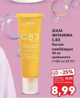 Kaufland ZIAJA WITAMINA C.B3 Serum nawilżające 30 ml opakowanie oferta