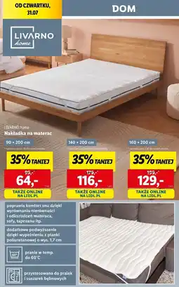 Lidl Nakładka na materac 160 x 200 cm Livarno Home oferta