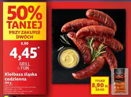 Lidl Kiełbasa śląska codzienna Grill And Fun oferta