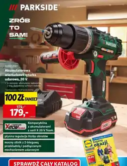 Lidl Wkrętarko-wiertarka z udarem 20 v Parkside oferta