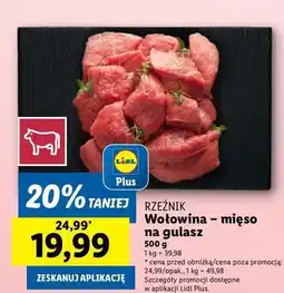 Lidl Mięso wołowe na gulasz Rzeźnik Codzienna Dostawa oferta