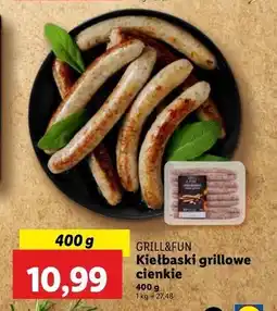 Lidl Kiełbaski grillowe cienkie Grill And Fun oferta