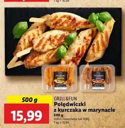 Lidl Polędwiczki z kurczaka w marynacie bbq Grill And Fun oferta
