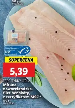 Lidl Miruna nowozelandzka filet bez skóry Targ Rybny Lidla oferta