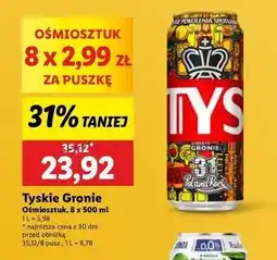 Lidl Piwo Tyskie Gronie oferta