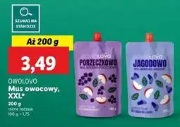 Lidl Mus jabłkowo-jagodowy Owolovo oferta
