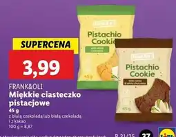 Lidl Ciastko pistacjowe z kakao i białą czekoladą Frank&Oli oferta