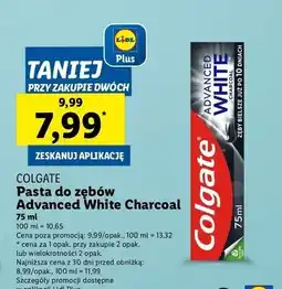 Lidl Pasta do zębów charcoal Colgate Advanced White oferta