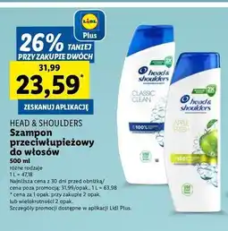 Lidl Szampon do włosów apple fresh Head&Shoulders oferta