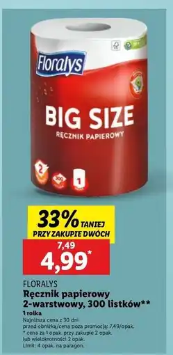 Lidl Ręcznik kuchenny gigarolka Floralys oferta