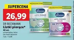 Lidl Listki piorące uniwersalne fresh breeze Dr. Beckmann oferta