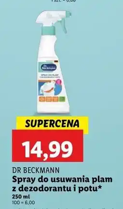 Lidl Spray do plam z dezodorantu i potu Dr. Beckmann oferta