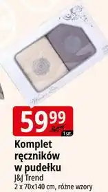 E.Leclerc Ręczniki w pudełku wenus 70 x 140 cm J&J Trend oferta