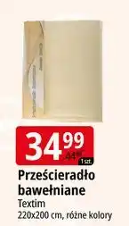 E.Leclerc Prześcieradło bawełniane z gumka 200 x 220 cm Textim oferta