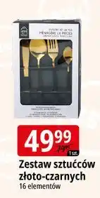 E.Leclerc Zestaw sztućców złoto-czarny Homedeco oferta