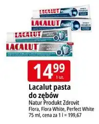 E.Leclerc Pasta do zębów white Lacalut Flora oferta