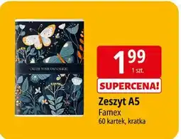 E.Leclerc Zeszyt a5 60 kartek kratka Famex oferta
