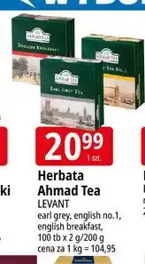 E.Leclerc Herbata ekspresowa z zawieszką Ahmad Tea London English Breakfast oferta