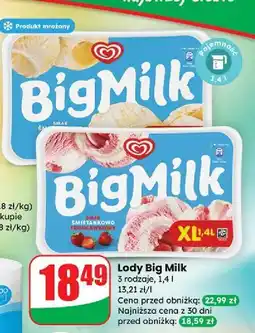 Dino Lody śmietankowo-waniliowe Algida Big Milk oferta