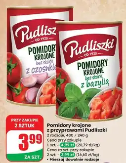 Dino Pomidory krojone bez skórki z bazylią Pudliszki oferta
