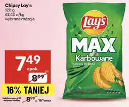 Delikatesy Centrum Chipsy Lay's MAX karbowane green onion oferta