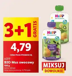 Lidl Mus owocowy Bio: 3+1 gratis Hipp oferta