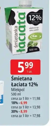 E.Leclerc Śmietana łaciata 12% Mlekpol oferta