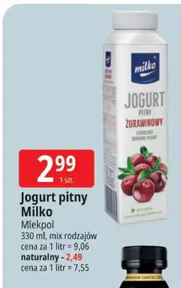 E.Leclerc Jogurt pitny żurawinowy Milko oferta