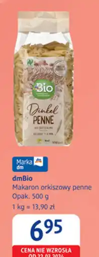 Makaron orkiszowy penne dmBio