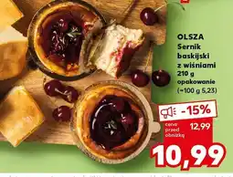 Kaufland Sernik baskijski z wiśniami Olsza oferta