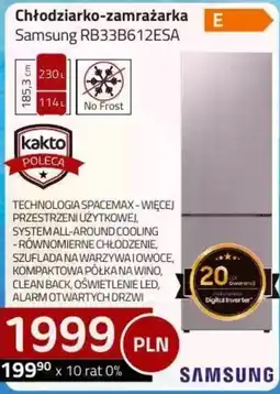 Kakto Chłodziarko zamrażarka Samsung oferta