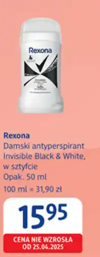 dm drogerie markt Rexona Damski antyperspirant Invisible Black & White oferta