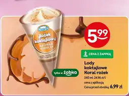 Żabka Lody koktajlowe Koral rożek krówka kukułka oferta