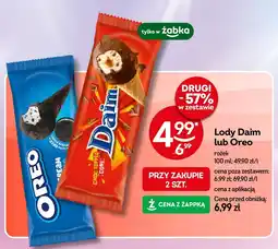 Żabka Lody Daim lub Oreo rożek Algida oferta
