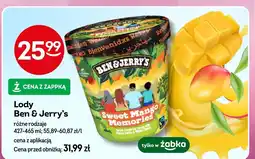 Żabka Lody Ben & Jerry's różne rodzaje oferta
