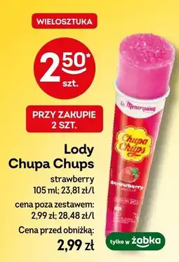 Żabka Lody Chupa Chups strawberry oferta
