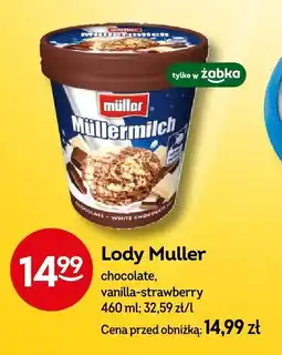 Żabka Lody Muller chocolate, vanilla-strawberry oferta