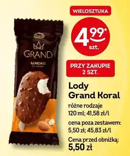 Żabka Lody Grand Koral różne rodzaje oferta
