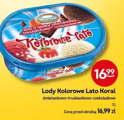 Żabka Lody Kolorowe Lato Koral śmietankowo-truskawkowo-czekoladowe oferta